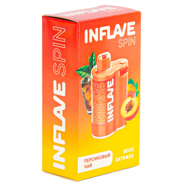 INFLAVE SPIN Персиковый чай (8000 затяжек) в Новом Уренгое