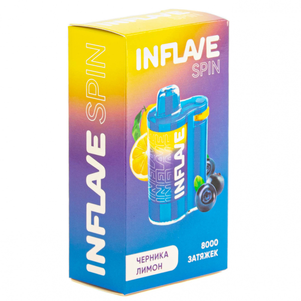 INFLAVE SPIN Черника лимон (8000 затяжек) в Новом Уренгое