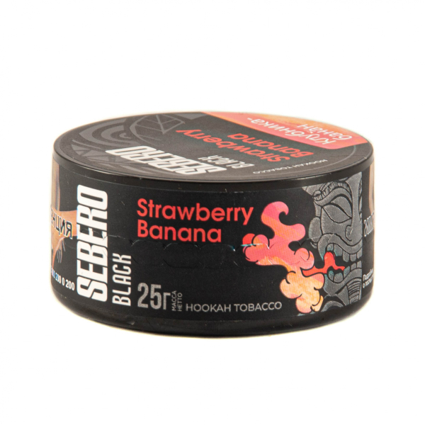 Табак Sebero Black Strawberry Banana  25 грамм в Новом Уренгое