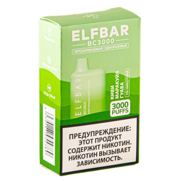 ELF BAR Kiwi Passionfruit Guava (3000 затяжек) 20 мг в Новом Уренгое