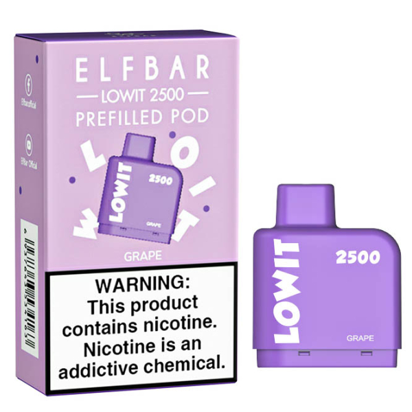 Картридж Elf Bar Lowit 2500 20 мг, 6 мл (Grape) в Новом Уренгое