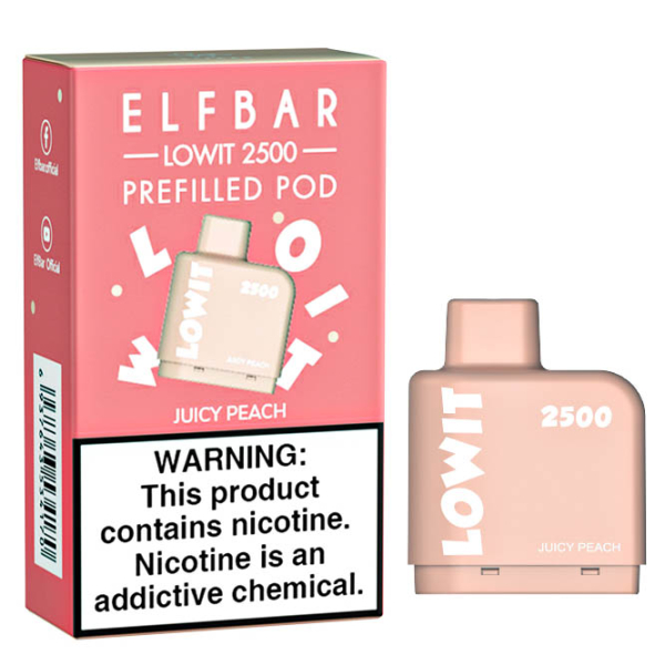 Картридж Elf Bar Lowit 2500 20 мг, 6 мл (Juicy Peach) в Новом Уренгое