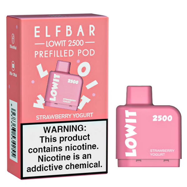Картридж Elf Bar Lowit 2500 20 мг, 6 мл (Strawberry Yogurt) в Новом Уренгое