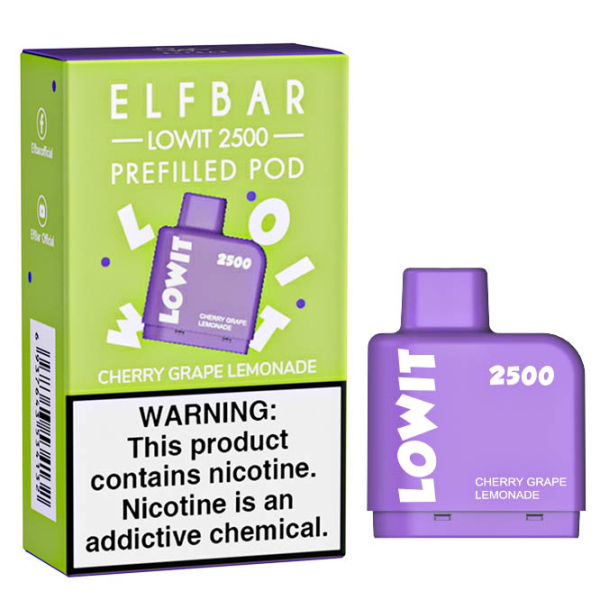 Картридж Elf Bar Lowit 2500 20 мг, 6 мл (Cherry Grape Lemonade) в Новом Уренгое