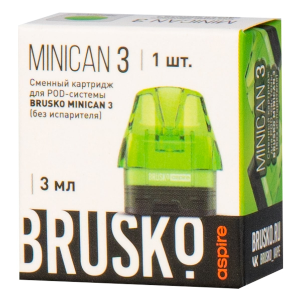 Картридж Brusko Minican 3 зелёный в Новом Уренгое