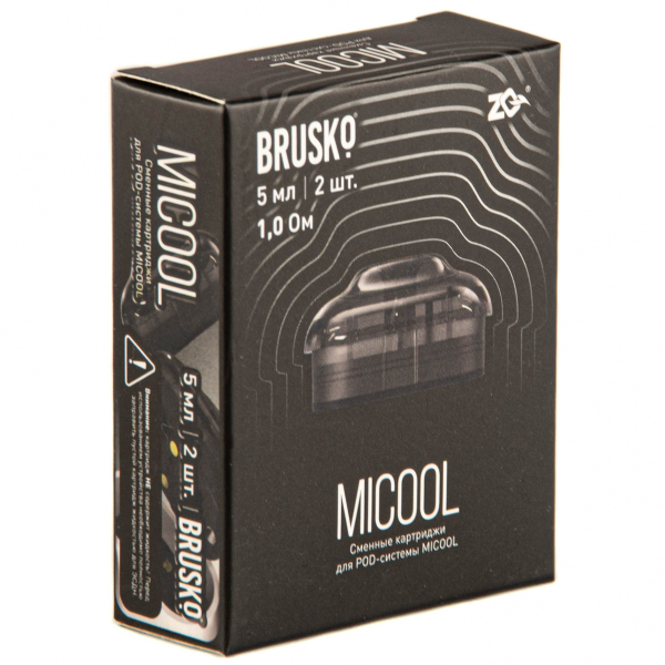 Картридж Brusko Zq Micool 5мл (2шт.) 1.0 в Новом Уренгое