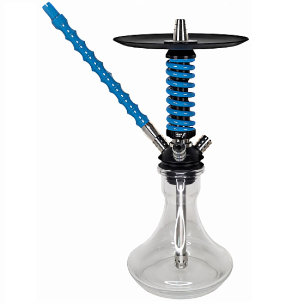 Кальян Mamay Custom Coilovers Micro Черный-Голубой Лак  в Новом Уренгое