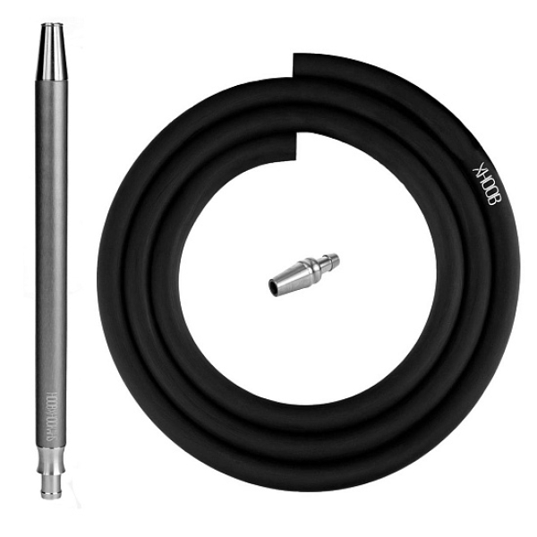 Hoob Smpl Xl Шланг Комплект Black (Черный Шланг, Мундштук, Коннектор Plug) в Новом Уренгое
