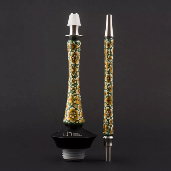 Кальян Union Hookah Sleek Хохлома Зеленый  в Новом Уренгое