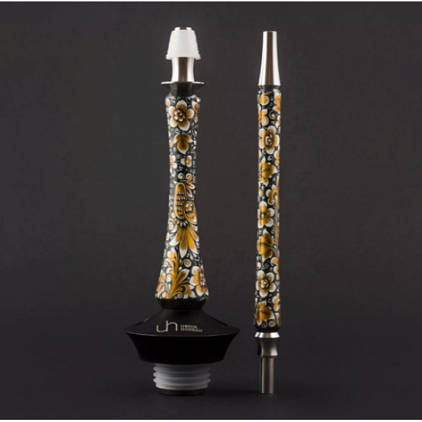 Кальян Union Hookah Sleek Хохлома Черный  в Новом Уренгое