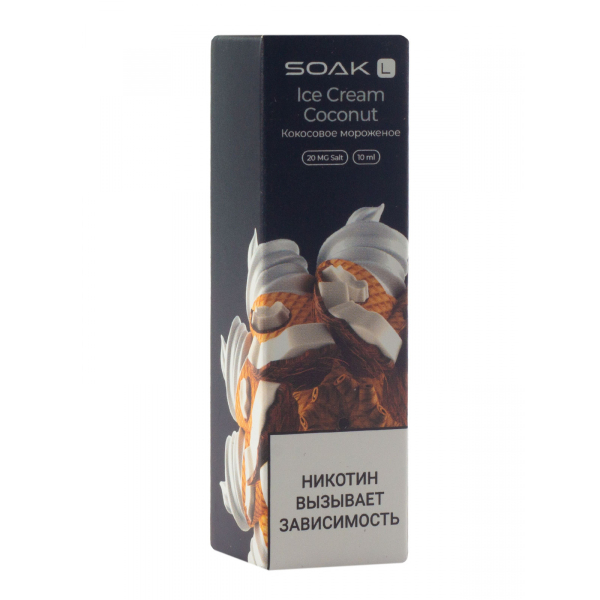 Жидкость Soak Ice Cream Coconut 10 Мл 2 Мг в Новом Уренгое