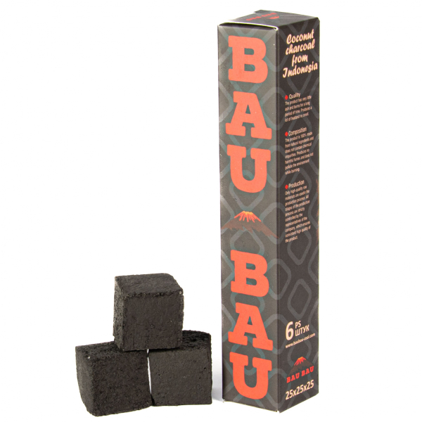 Уголь Bau Bau Кокосовый 6 Шт Черный (25 Мм) в Новом Уренгое