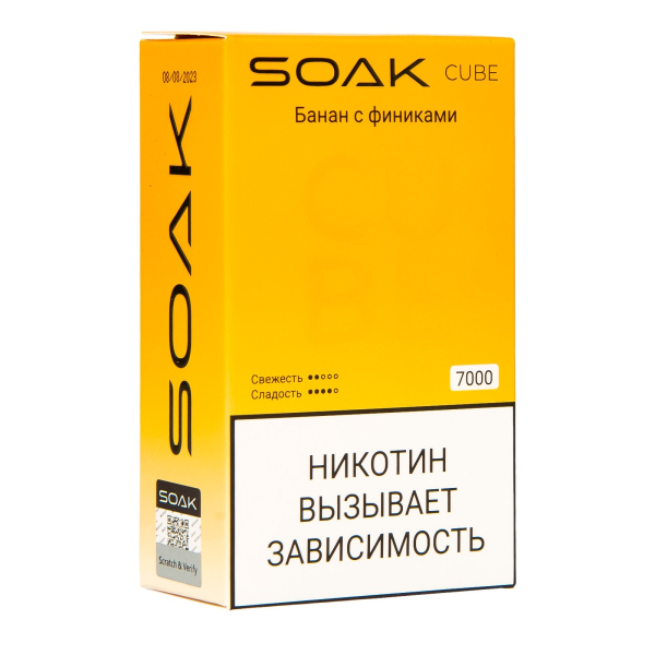 Soak Cube Банан С Финиками 7000 Затяжек в Новом Уренгое