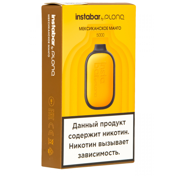 Plonq Instabar Мексиканское Манго (5000 Затяжек) 20 Мг в Новом Уренгое