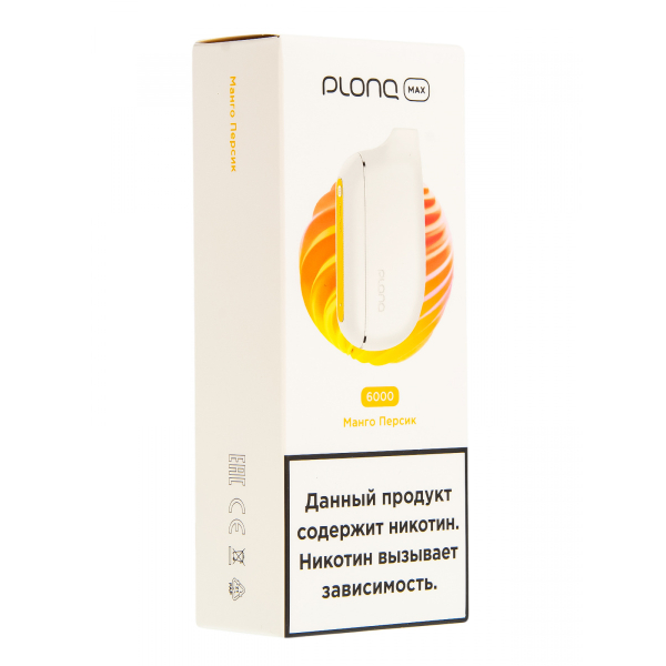 Plonq Max Манго Персик (6000 Затяжек) 20 Мг в Новом Уренгое