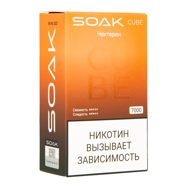 Soak Cube Нектарин 7000 Затяжек в Новом Уренгое