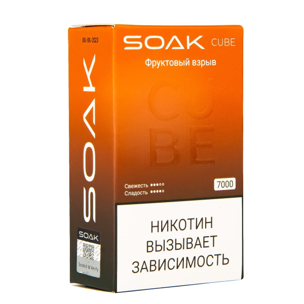 Soak Cube Фруктовый Взрыв 7000 Затяжек в Новом Уренгое