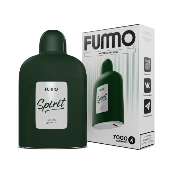 Электронка Fummo Spirit Кислое Яблоко  в Новом Уренгое