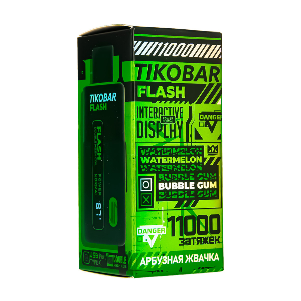 Электронка Tikobar Flash Арбузная Жвачка 11000 Затяжек в Новом Уренгое