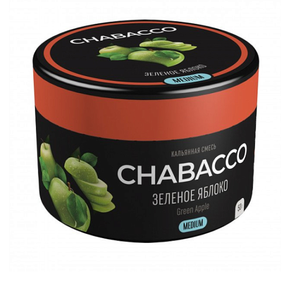 Смесь Chabacco Green Apple    Medium 50 гр в Новом Уренгое