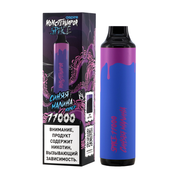 Электронка Monstervapor Space Синяя Малина (11000 Затяжек) в Новом Уренгое