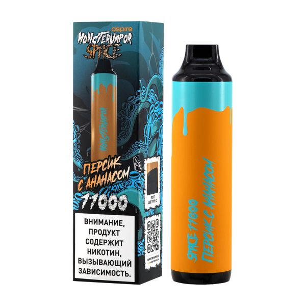 Электронка Monstervapor Space Персик И Ананас (11000 Затяжек) в Новом Уренгое