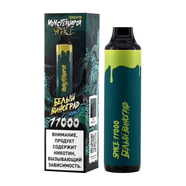 Электронка Monstervapor Space Белый Виноград (11000 Затяжек) в Новом Уренгое