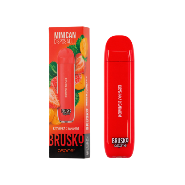 Электронка Brusko Minican Клубника С Бананом (1500 Затяжек) в Новом Уренгое