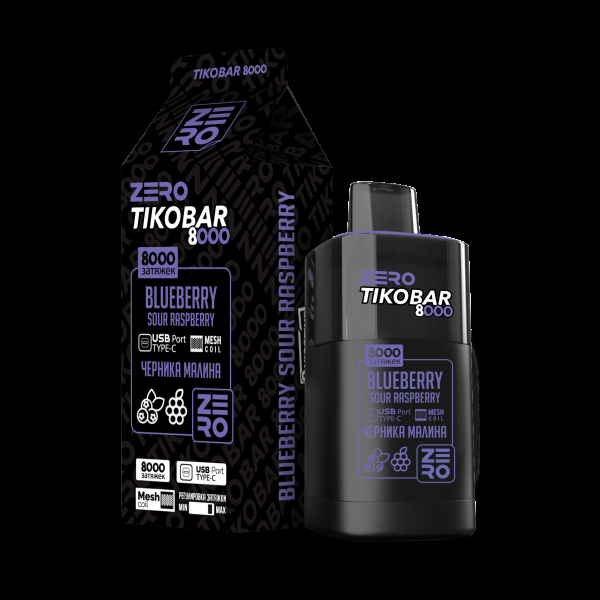 Электронка Tikobar Zero Черника Малина 8000 Затяжек в Новом Уренгое