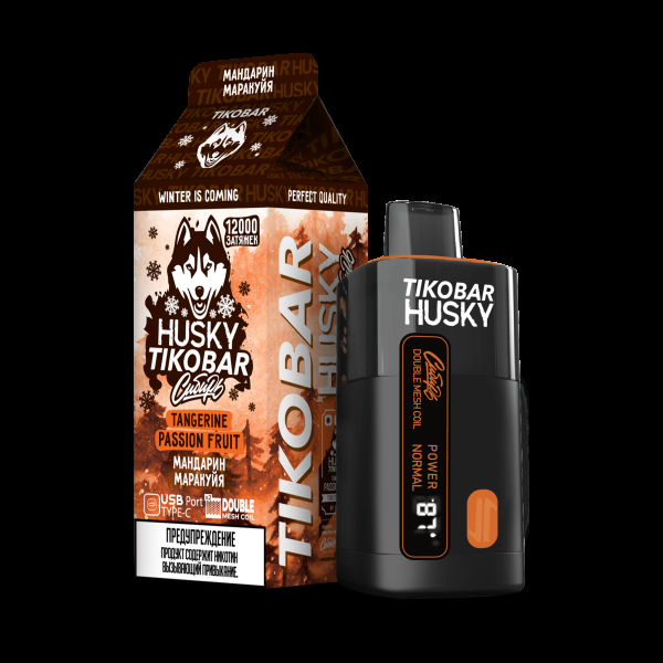 Электронка Tikobar Husky Сибирь Мандарин Маракуйя 12000 Затяжек в Новом Уренгое