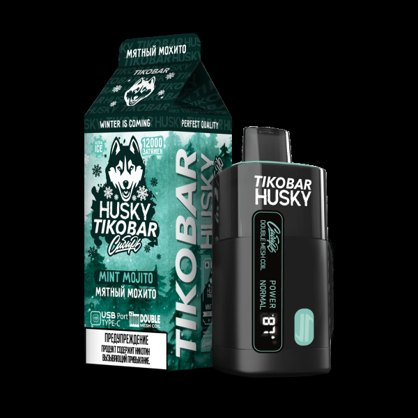 Электронка Tikobar Husky Сибирь Мятный Мохито 12000 Затяжек в Новом Уренгое