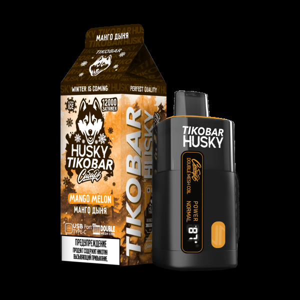 Электронка Tikobar Husky Сибирь Манго Дыня 12000 Затяжек в Новом Уренгое