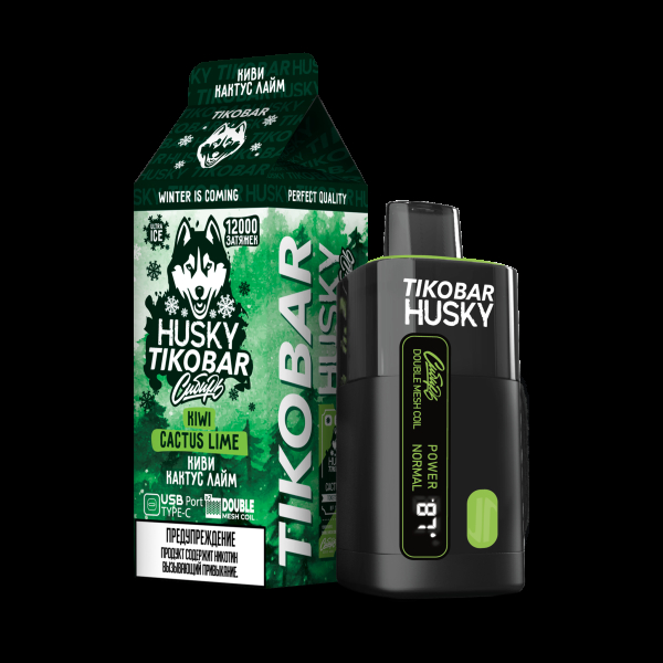 Электронка Tikobar Husky Сибирь Киви Кактус Лайм 12000 Затяжек в Новом Уренгое