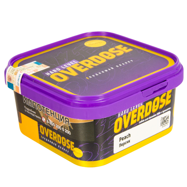 Табак Overdose Peach  200 грамм в Новом Уренгое