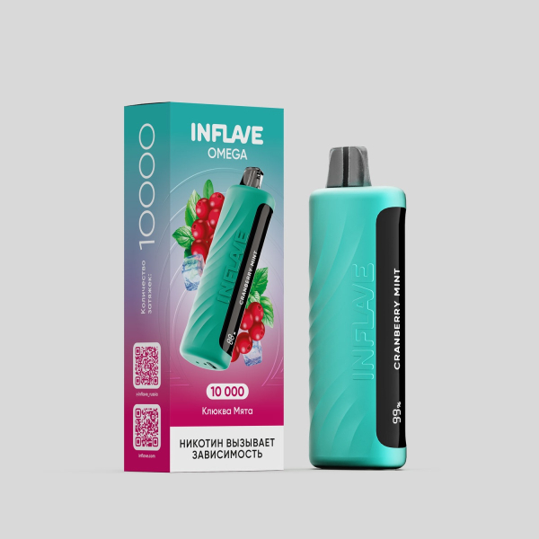 Электронка Inflave Omega Клюква Мята (10000 Затяжек) в Новом Уренгое