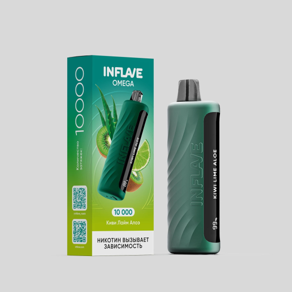 Электронка Inflave Omega Киви Лайм Алоэ (10000 Затяжек) в Новом Уренгое