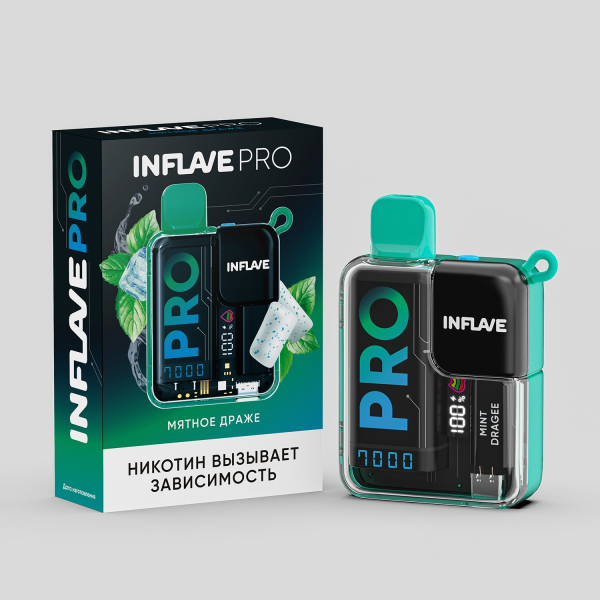 Электронка Inflave Pro Мятное Драже (7000 Затяжек) в Новом Уренгое