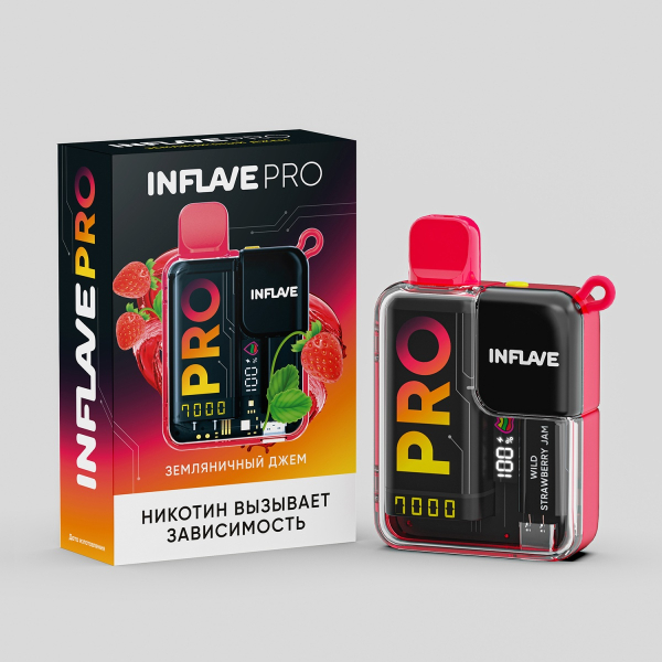 Электронка Inflave Pro Земляничный Джем (7000 Затяжек) в Новом Уренгое