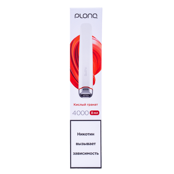 Электронка Plonq Plus Pro Кислый Гранат (4000 Затяжек) 20 Мг в Новом Уренгое