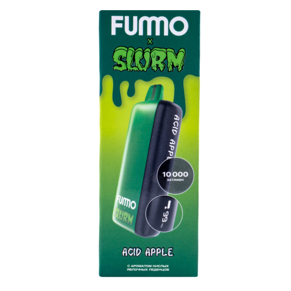 Электронка Fummo Indic Slurm Кислые Яблочные Леденцы (10 000 Затяжек) в Новом Уренгое