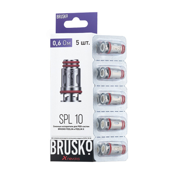 Испаритель Brusko Feelin Spl-10, 0.6 Ом, Упак. 5 Шт в Новом Уренгое