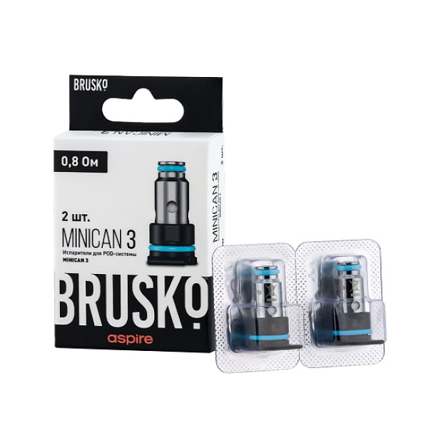Испаритель Brusko Minican, 3, Af Mesh Coil, 0.8 Ом, Упак. 2 Шт в Новом Уренгое