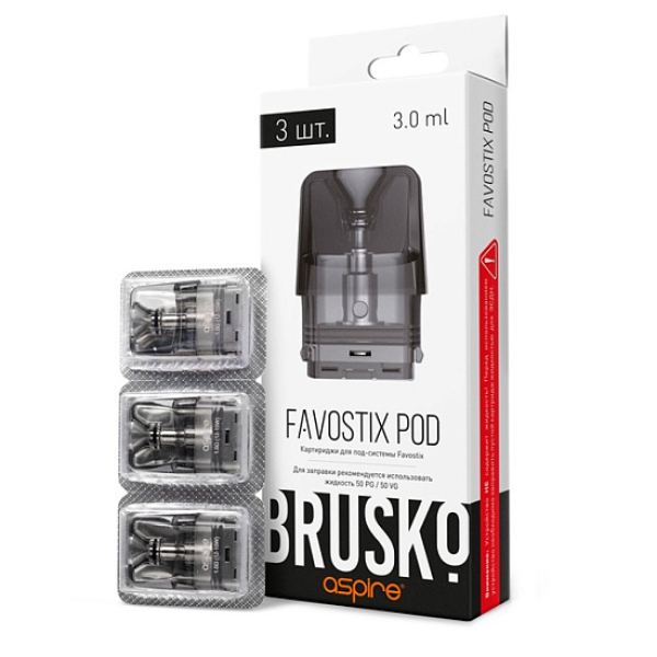 Сменный Картридж Brusko Favostix 0.6 Ом, Упак. 3 Шт в Новом Уренгое
