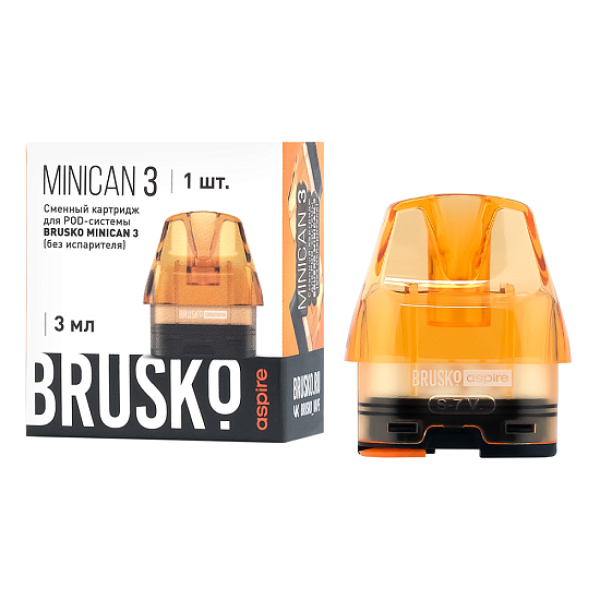 Сменный Картридж Brusko Minican 3, (Оранжевый), 3 Мл, Упак. 1 Шт в Новом Уренгое