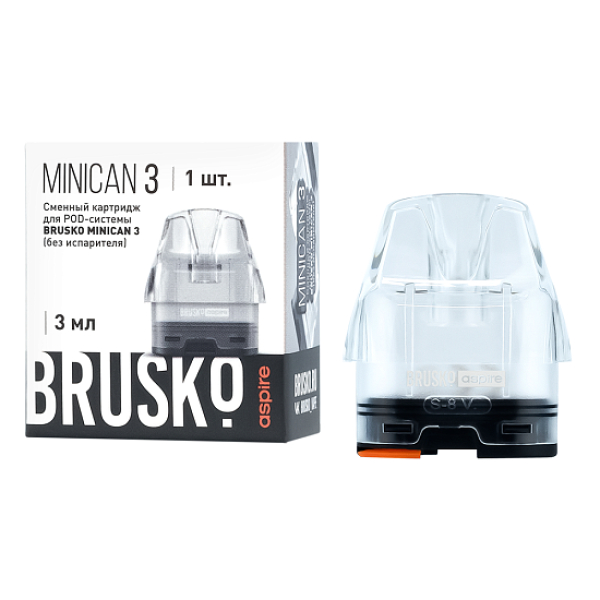 Сменный Картридж Brusko Minican 3, (Прозрачный), 3 Мл, Упак. 1 Шт в Новом Уренгое