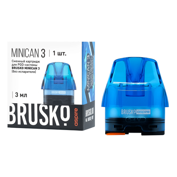 Сменный Картридж Brusko Minican 3, (Синий), 3 Мл, Упак. 1 Шт в Новом Уренгое