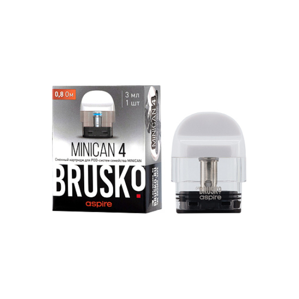 Сменный Картридж Brusko Minican 4 (3Мл) 0,8 Ом, Упак. 1 Шт белый в Новом Уренгое