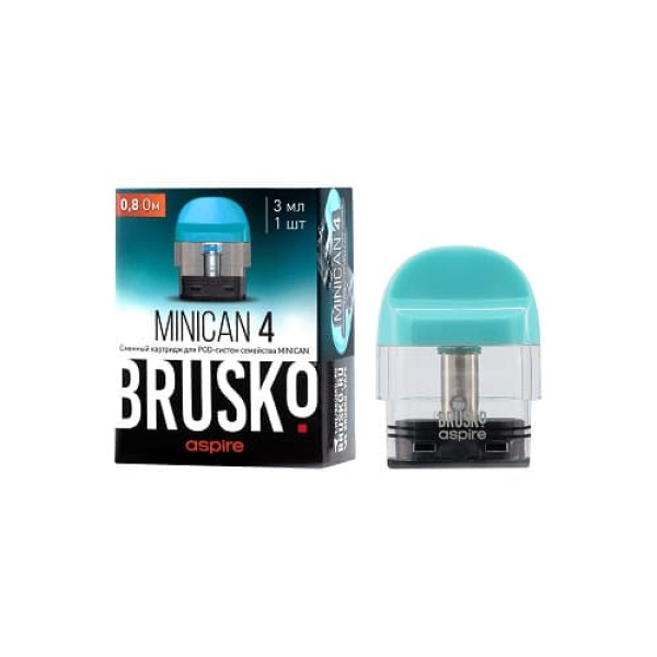Сменный Картридж Brusko Minican 4 (3Мл) 0,8 Ом, Упак. 1 Шт голубой в Новом Уренгое