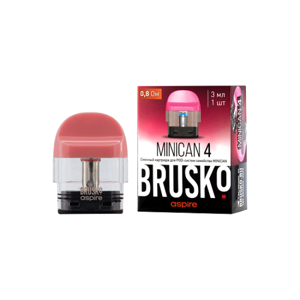 Сменный Картридж Brusko Minican 4 (3Мл) 0,8 Ом, Упак. 1 Шт розовый в Новом Уренгое