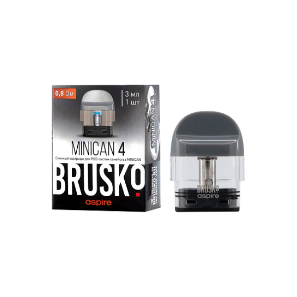 Сменный Картридж Brusko Minican 4 (3Мл) 0,8 Ом, Упак. 1 Шт серый в Новом Уренгое